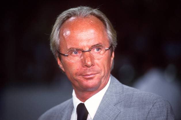 Trainer Sven Göran Eriksson (Lazio) Fußball EC 1 Herren Champions League 1999 2000, Leverkusen - Lazio Rom 1:1, Serie A, 1. Italienische Liga Porträt Leverkusen