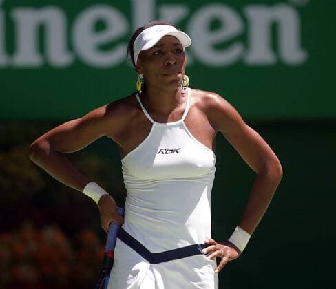 Venus Williams (USA) ratlos Tennis Damen Australian Open 2004, Grand Slam, WTA-Tour, Einzelbild Melbourne