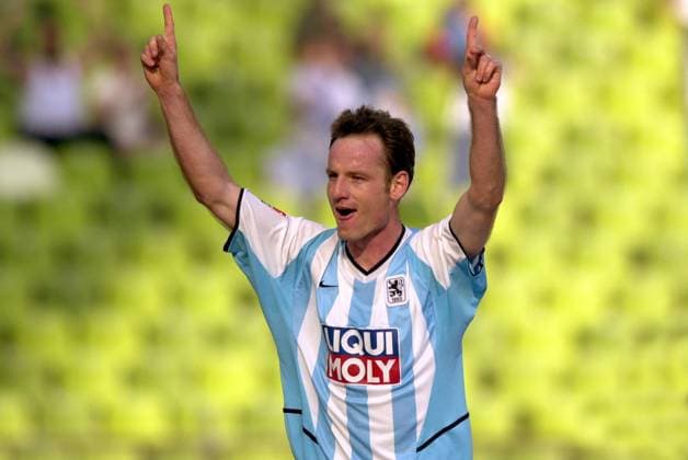 Markus Schroth (1860) - Torjubel Fußball 1. BL Herren Saison 2002 2003, TSV 1860 München Einzelbild München Freude,