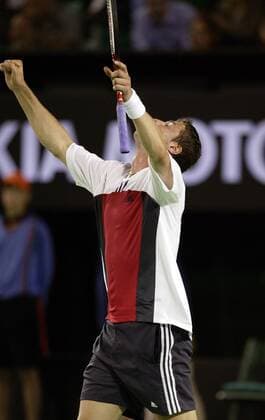 Marat Safin (Russland) - Siegesjubel Tennis Herren Australian Open 2004, Grand Slam, ATP-Tour Einzelbild Melbourne Glück, Begeisterung, Freude,  