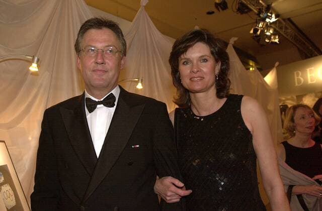 Ulrike Nasse-Meyfarth (Deutschland) mit ihrem Mann Roland Nasse anlässlich des Sportballs 2003 Leichtathletik Damen Ball des Sports 2003, Sportball, Benefizgala, Benefiz, Sportgala, Gala, Fest, Feier, Vdig Gruppe Frankfurt M.