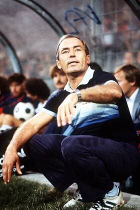 Trainer Rolf Schafstall (Schalke) Fußball 1. BL Herren Saison 1987 1988, FC Schalke 04 Einzelbild Gelsenkirchen
