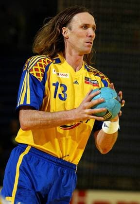 Staffan Olsson (Schweden) Handball EM Herren Europameisterschaft 2004, Länderspiel, Einzelbild Ljubljana
