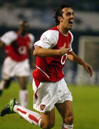 Edu (Arsenal) - Torjubel Fußball EC 1 Herren Champions League 2003 2004, Achtelfinale, Vigo - Arsenal FC London 2:3, Einzelbild Vigo Freude, Enttäuschung,  
