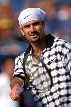 Andre Agassi (USA) Tennis Herren US Open 1995, Grand Slam, ATP-Tour, Hartplatz, Hardcourt, Hartplatztennis, Hartplatzturnier, Vdig Einzelbild Flushing Meadow, Meadows New York