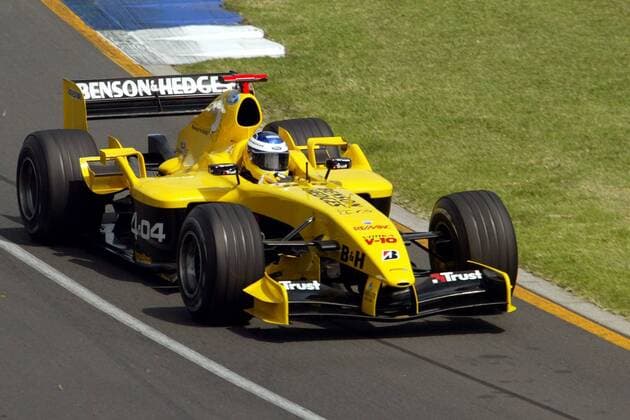 Nick Heidfeld (Deutschland Jordan-Cosworth) in seinem Boliden Motorsport Grand Prix Herren Großer Preis von Australien 2004, Formel 1 Weltmeisterschaft, F1, F, GP, WM, Training, Vdig Einzelbild Albert Park Melbourne