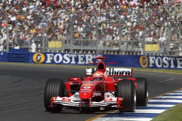 Michael Schumacher (Deutschland Ferrari) in seinem Boliden Motorsport Grand Prix Herren Großer Preis von Australien 2004, Formel 1 Weltmeisterschaft, F1, F, GP, WM, Qualifying, Vdig Einzelbild Albert Park Melbourne