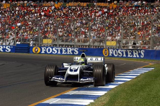 Ralf Schumacher (Deutschland BMW-Williams) in seinem Boliden Motorsport Grand Prix Herren Großer Preis von Australien 2004, Formel 1 Weltmeisterschaft, F1, F, GP, WM, Qualifying, Vdig Totale Albert Park Melbourne