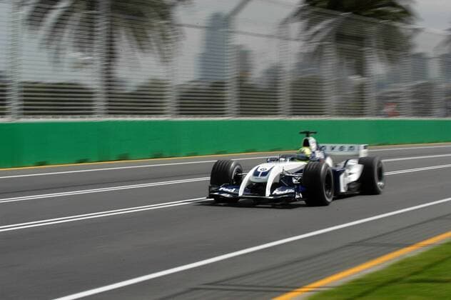 Ralf Schumacher (Deutschland BMW-Williams) in seinem Boliden Motorsport Grand Prix Herren Großer Preis von Australien 2004, Formel 1 Weltmeisterschaft, F1, F, GP, WM, Qualifying, Vdig Einzelbild Albert Park Melbourne