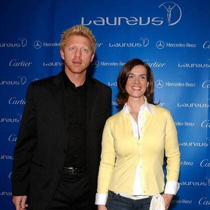 Jurymitglieder Katarina Witt (re.) und Boris Becker (beide Deutschland) Tennis Herren Laureus World Sports Award 2004, Nominierung, Sportlerwahl, Pressekonferenz, PK, Pressetermin Gruppe Sportoscar, Award, Awards, Sport, Sports Berlin