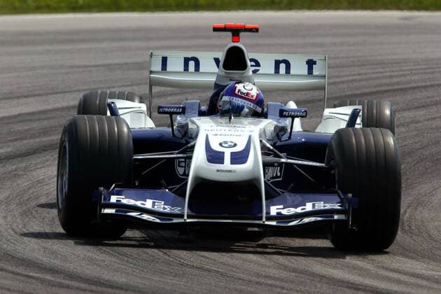 Juan Pablo Montoya (Kolumbien BMW-Williams) in seinem Boliden Motorsport Grand Prix Herren Großer Preis von Malaysia 2004, Formel 1 Weltmeisterschaft, F1, F, GP, WM Einzelbild Sepang Kuala Lumpur