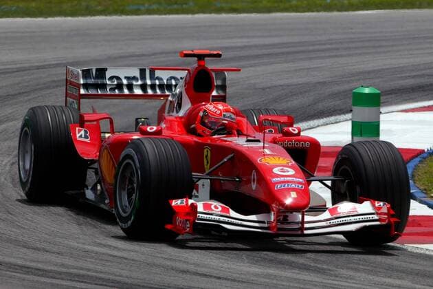 Michael Schumacher (Deutschland Ferrari) in seinem Boliden Motorsport Grand Prix Herren Großer Preis von Malaysia 2004, Formel 1 Weltmeisterschaft, F1, F, GP, WM Einzelbild Sepang Kuala Lumpur