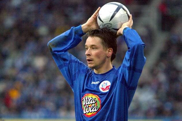 Ronald Maul (Rostock) - Einwurf Fußball 1. BL Herren Saison 2003 2004, FC Hansa Rostock, Vdig Einzelbild Rostock