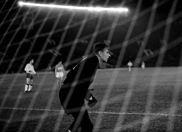 Torwart Lev Yashin (Dinamo Moskau) konzentriert Fußball Herren Saison 1969, 1. Sowjetische Liga, Dynamo Moskau Einzelbild Moskau Konzentration,