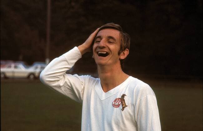 Hannes Löhr (Köln) lacht befreit auf Fußball 1. BL Herren Saison 1970 1971, 1. FC Köln, Shooting, Fotoshooting, Fototermin, Einzelbild Aufmacher Köln Freude