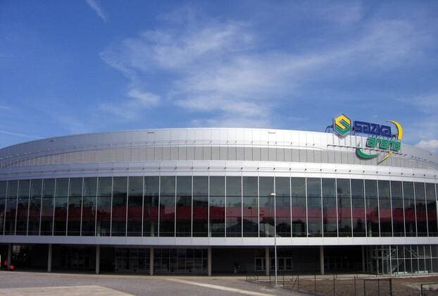 Sazka Arena in Prag - offizielle Spielstätte der Weltmeisterschaft 2004 in Tschechien Eishockey WM Herren Weltmeisterschaft 2004 Einzelbild SazkaArena Prag