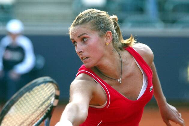 Maria Antonia Sanchez Lorenzo (Spanien) Tennis Damen Ladies German Open 2004, WTA-Tour Einzelbild Hundekehle Berlin