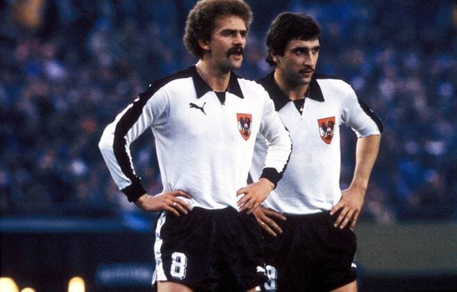 Herbert Prohaska (li.) und Hans Krankl (beide Österreich) Fußball WM Herren Weltmeisterschaft 1978, Länderspiel, Zwischenrunde, Gruppe A, Nationalmannschaft, Nationalteam Gruppe Buenos Aires