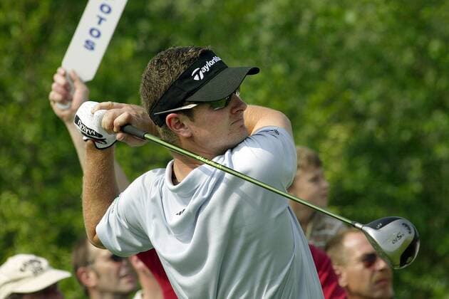 Justin Rose (England) - Abschlag Golf Herren Deutsche Bank SAP Open 2004, Golfen, PGA European Tour, TPC of Europe, Vdig Einzelbild St. Leon-Rot Heidelberg