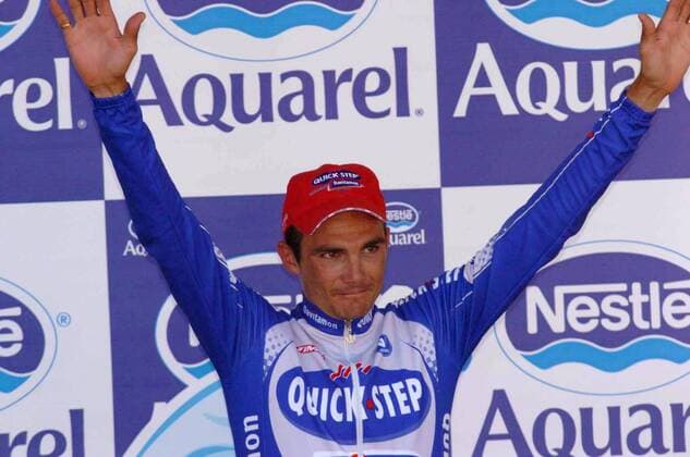 Etappensieger Richard Virenque (Frankreich Quick Step-Davitamon) Radsport Herren Tour de France 2004, Straßenradsport, Straße, Rad Porträt 10. Etappe: Limoges - Saint-Flour Freude,  