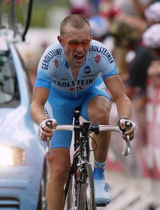 Georg Totschnig (Österreich Gerolsteiner) Radsport Herren Tour de France 2004, Straßenradsport, Straße, Rad, Zeitfahren, Einzelzeitfahren, Bergzeitfahren, Einzelbild Dhuez 16. Etappe Bourg d Oisans - L Alpe d Huez