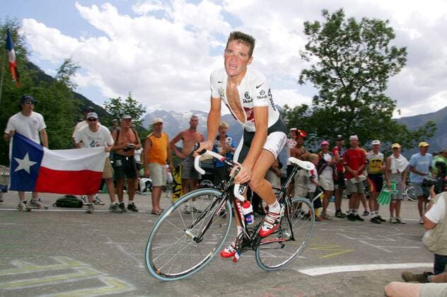 Thomas Voeckler (Frankreich Brioches la Boulangere) Radsport Herren Tour de France 2004, Straßenradsport, Straße, Rad, Zeitfahren, Bergzeitfahren, Einzelzeitfahren Einzelbild pan6673, LAlp Dhuez 16. Etappe: Bourg de Oisans - L Alp d Huez,  