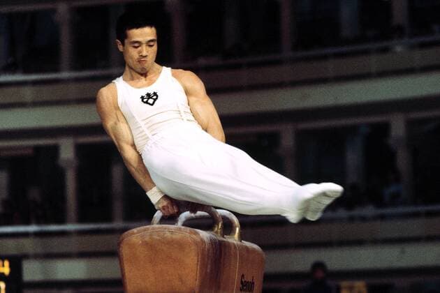 Sawao Kato (Japan) am Seitpferd - VERÖFFENTLICHUNGSRECHTE NUR FÜR DEUTSCHE MEDIEN Turnen OS Sommer Herren Olympische Sommerspiele 1972, Olympia, Olympiade, Spiele, Kunstturnen, Geräteturnen, Vneg, Einzelbild München Dynamik,