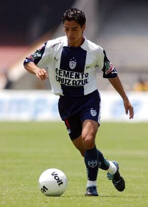 Fausto Pinto (Pachuca) am Ball Fußball Herren Primera Division Profesional 2004 2005, 1. Mexikanische Liga, Club de Futbol de Pachuca, Vdig Einzelbild Mexico City, Mexiko Stadt Dynamik,