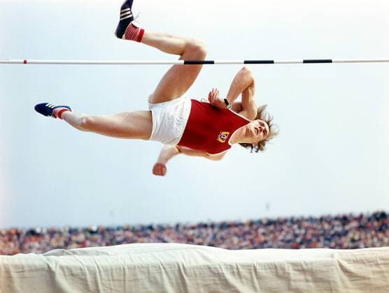Edgar Kirst (DDR SC Dynamo Berlin) Leichtathletik EM Herren Sportfest 1974, Hochsprung Einzelbild