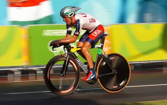 Tyler Hamilton (USA) Radsport OS Sommer Herren Olympische Sommerspiele Athen 2004, Olympia, Olympiade, Spiele, Straßenradsport, Straße, Rad Einzelbild Vouliagmeni