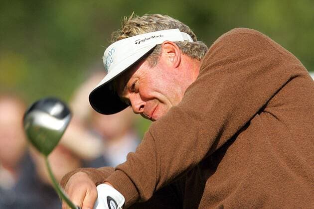 Darren Clarke (Nordirland) beim Abschlag Golf Herren BMW International Open 2004, PGA European Tour, Golfen Einzelbild Golfclub Eichenried Nord München Dynamik,