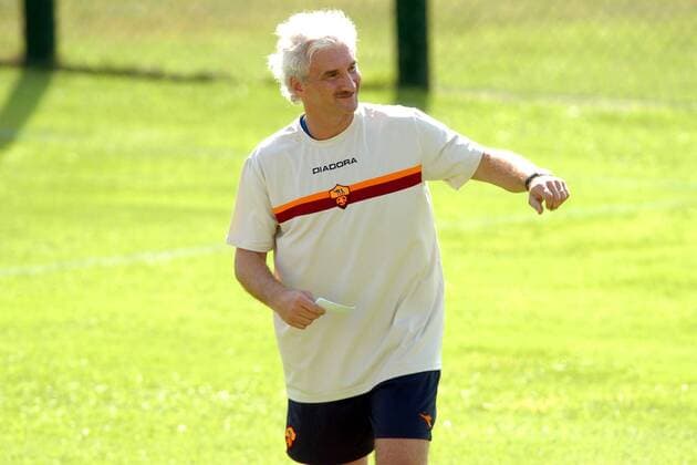 Rudi Völler leitet sein erstes Training als Coach des AS Rom Fußball Herren Serie A 2004 2005, 1. Italienische Liga, AS Rom, Roma, Training Einzelbild Rom