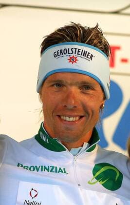 Danilo Hondo (Deutschland Gerolsteiner) freut sich über die Führung in der Sprintwertung Radsport Herren Internationale Rheinland-Pfalz-Rad-Rundfahrt 2004, Straßenradsport, Straße, Rad, Vdig, Porträt 2. Etappe Worms - Mainz Freude,