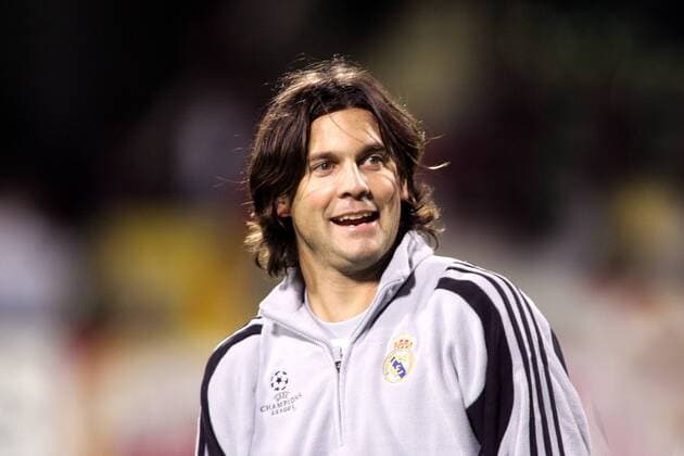 Santiago Solari (Real Madrid) gut gelaunt Fußball EC 1 Herren Champions League 2004 2005, Real Madrid CF, Vdig Einzelbild Leverkusen