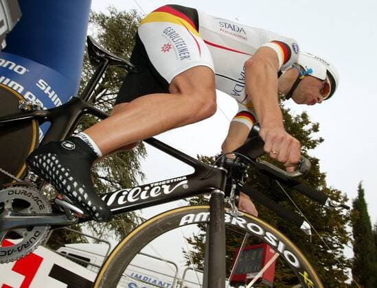 Michael Rich (Deutschland) startet Radsport WM Herren Weltmeisterschaft 2004, Straßenradsport, Straße, Rad, Zeitfahren, Einzelzeitfahren Einzelbild Bardolino Verona