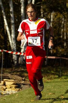 Simone Niggli-Luder (Schweiz) Leichtathletik Damen Weltcup 2004 2005, Welt-Cup, Worldcup, World, WC, Orientierungslauf, Orientierungslaufen Einzelbild Dresden Dynamik,