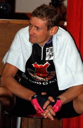 Rolf Aldag (Deutschland) Radsport Herren 63. Dortmunder Sechstagerennen 2004, Sechstage, Sechs, Sixdays, six days, Rad, Bahn, Halle, Indoor Einzelbild Dortmund, Rennen