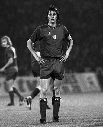 Johann Cruyff (Ajax) erstaunt Fußball EC 1 Herren Europapokal der Landesmeister 1972 1973, Europapokal, Europacup, Ajax Amsterdam, Vneg, Vsw, Einzelbild Belgrad