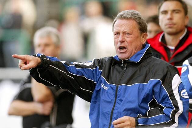 Trainer Werner Voigt (Union) gibt lautstark Anweisungen Fußball Herren Regionalliga Nord 2004 2005, 3.Liga, 1.FC Union Berlin Einzelbild Münster