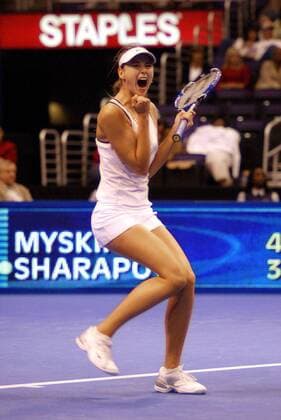 Maria Sharapova (Rußland) ist Weltmeisterin ! Tennis WM Damen Weltmeisterschaft 2004, WTA Tour, Championship, Einzelbild Russland, Los Angeles, LA, L A Freude, Begeisterung,