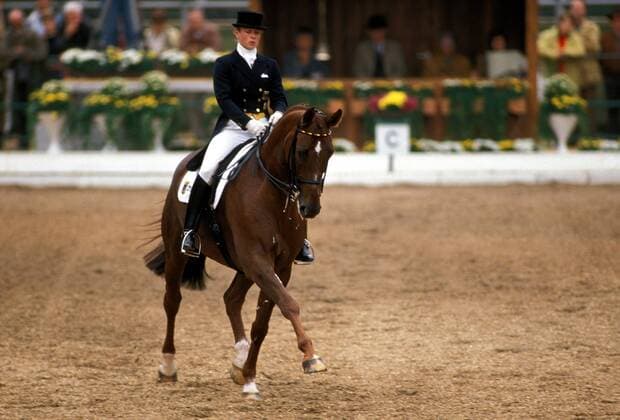 Isabell Werth (Deutschland) auf Gigolo Pferdesport Damen CHIO Aachen 1992, Reiten, Reitsport, Dressur, Dressurreiten, Vdia, Einzelbild Aufnahmedatum geschätzt Aachen