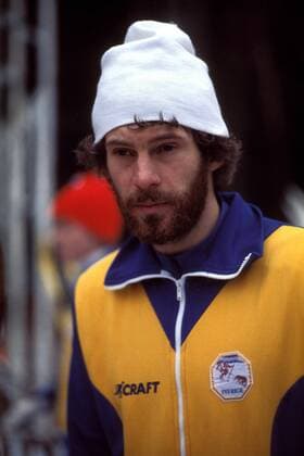 Thomas Wassberg (Schweden) nachdenklich Nordischer Skilauf OS Winter Herren Olympische Winterspiele 1980, Olympia, Olympiade, Spiele, Ski Nordisch, Skisport, Skilanglauf, Vdia Porträt Lake Placid Nachdenklichkeit,