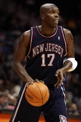 Eric Williams (New Jersey Nets) am Ball - PUBLICATION ONLY FOR GERMAN, SWISS, AUSTRIAN AND HUNGARIAN MEDIA (Icon94502005) Basketball Herren NBA 2004 2005, Vdig Einzelbild Atlanta EDITORIAL USE ONLY
