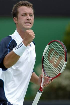 Philipp Kohlschreiber (Deutschland) jubelt Tennis Herren Australian Open 2005, ATP Tour, Grand Slam, Einzelbild Melbourne Freude,