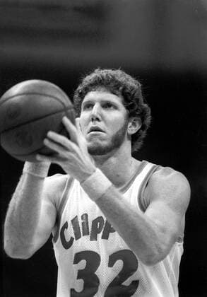Bill Walton (San Diego Clippers) - Freiwurf - PUBLICATION FOR GERMAN, SWISS, AUSTRIAN AND HUNGARIAN MEDIA ONLY (Icon5000553) Basketball Herren NBA 1982 1983, Vneg, Vsw Einzelbild San Diego EDITORIAL USE ONLY