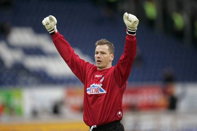 Torwart Georg Koch (Duisburg) - Torjubel Fußball 2. BL Herren Saison 2004 2005, MSV Duisburg Einzelbild Duisburg Freude,