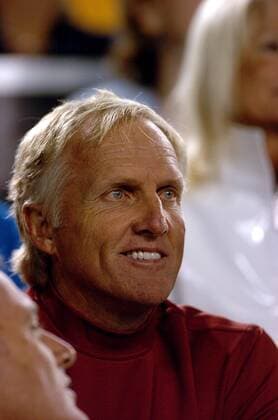 Golfer Greg Norman (Australien) beim Finale der Australian Open 2005 Tennis Herren Australian Open 2005, Grand Slam, ATP Tour, Finale, Endspiel Porträt Melbourne