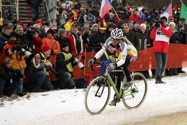 Hanka Kupfernagel (Deutschland) Radsport WM Damen UCI Cyclo Cross Weltmeisterschaft 2005, CycloCross, Crossrennen, Rad, Querfeldein, Querfeldeinfahren Totale St. Wendel