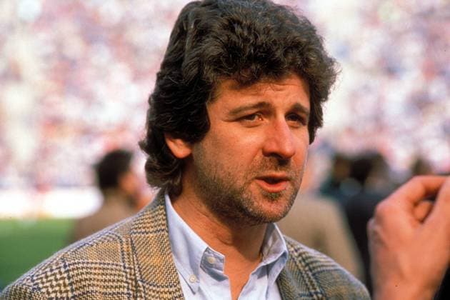 ZDF Reporter Marcel Reif im Gespräch Fußball 1. BL Herren Saison 1989 1990, Vdia Porträt München