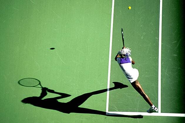 Venus Williams (USA) - Rückhand Tennis Damen Australian Open 1998, WTA Tour, Grand Slam Totale Flinders Park Melbourne Dynamik,